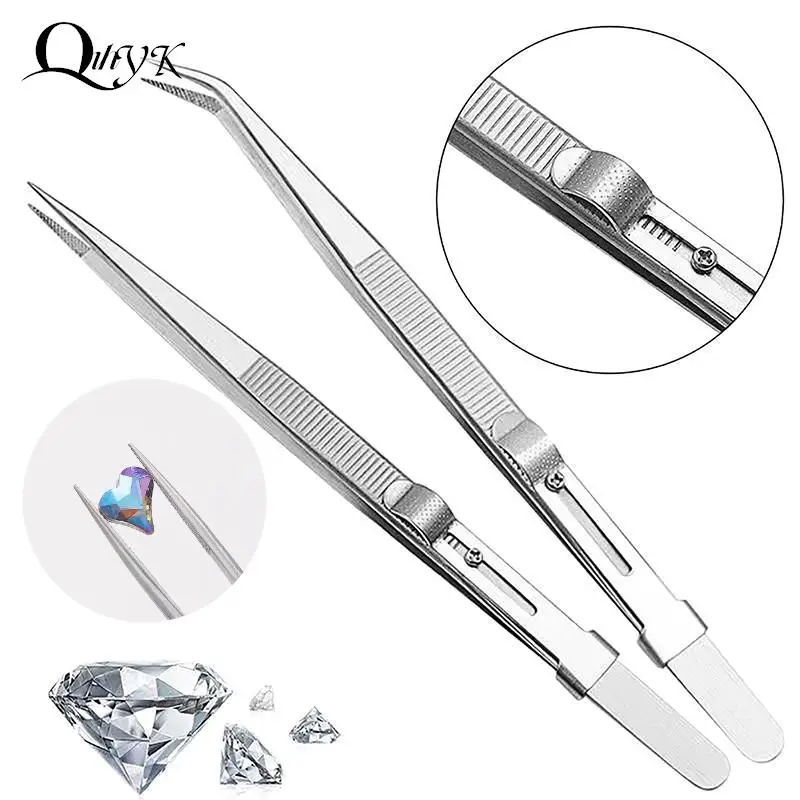 

Professional Stainless Steel High Quality Jewelry Tweezers For DIY Diamond Gem Jewelry Jeweler's Jewelry Making Tools