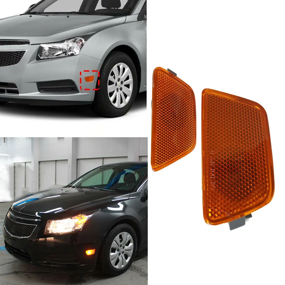 

For Chevy Cruze 2011-2015 Front Bumper Reflector Side Marker Light Assembly R&L 12V 5w T10 42334145 42334144 GM2551198 GM2550198