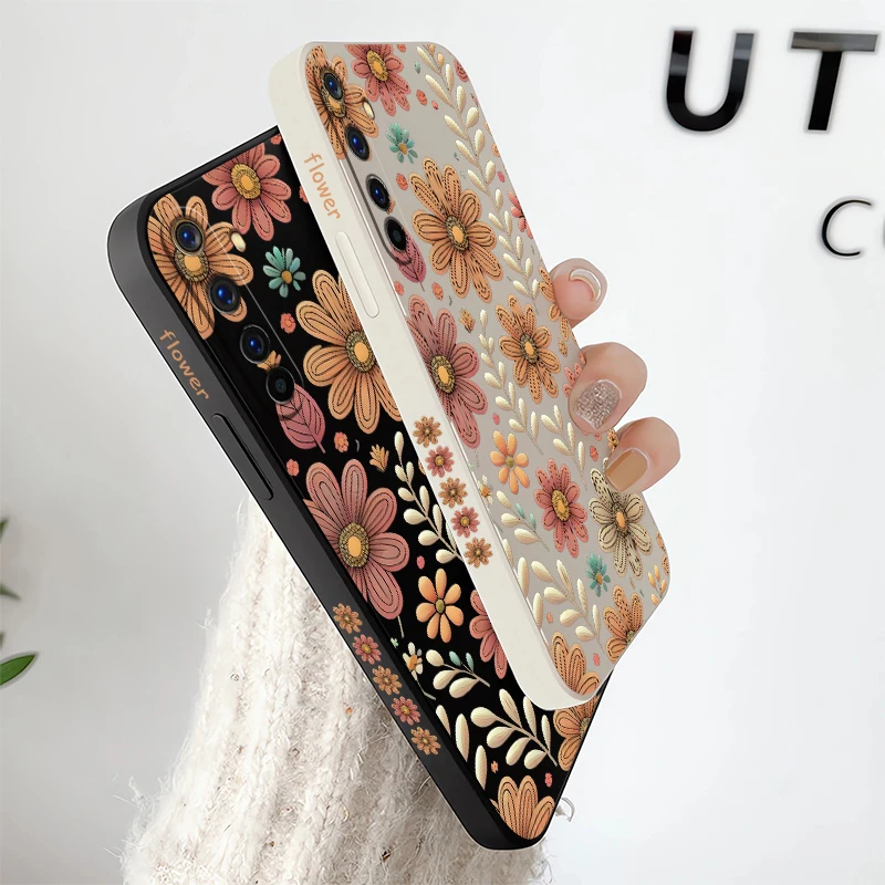 Чехол для телефона с красивыми ромашками и цветами OPPO Realme 9I 9 8 8I 7I 7 6S 6 5 2 Pro Plus
