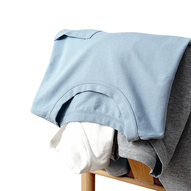 Дышащая футболка пике из 97% хлопка Мужская Удобная с коротким рукавом и передним