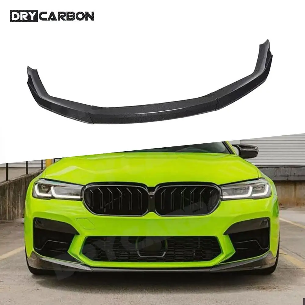 

Dry Carbon Fiber Front Bumper Spoiler Chin Lip Body Kits For BMW M5 F90 LCI 2020+ FRP Black Car Bumper Spoiler Guard Accessories