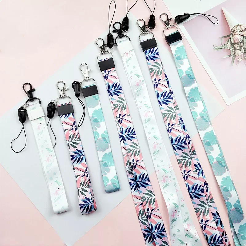 

Mobile Phone Strap Cute Cartoon Flower Cat Lanyard Neck Strap for Keys ID Card Badge Holder DIY Hang Rope