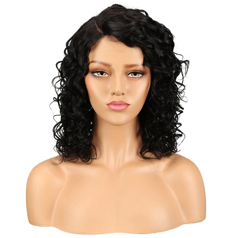 

Raising Fashion Side Part Wig Plus Lace Front Wig Middle Length Wig Multiple Color WIg Brazilian Human Hair Wig For Black Woman