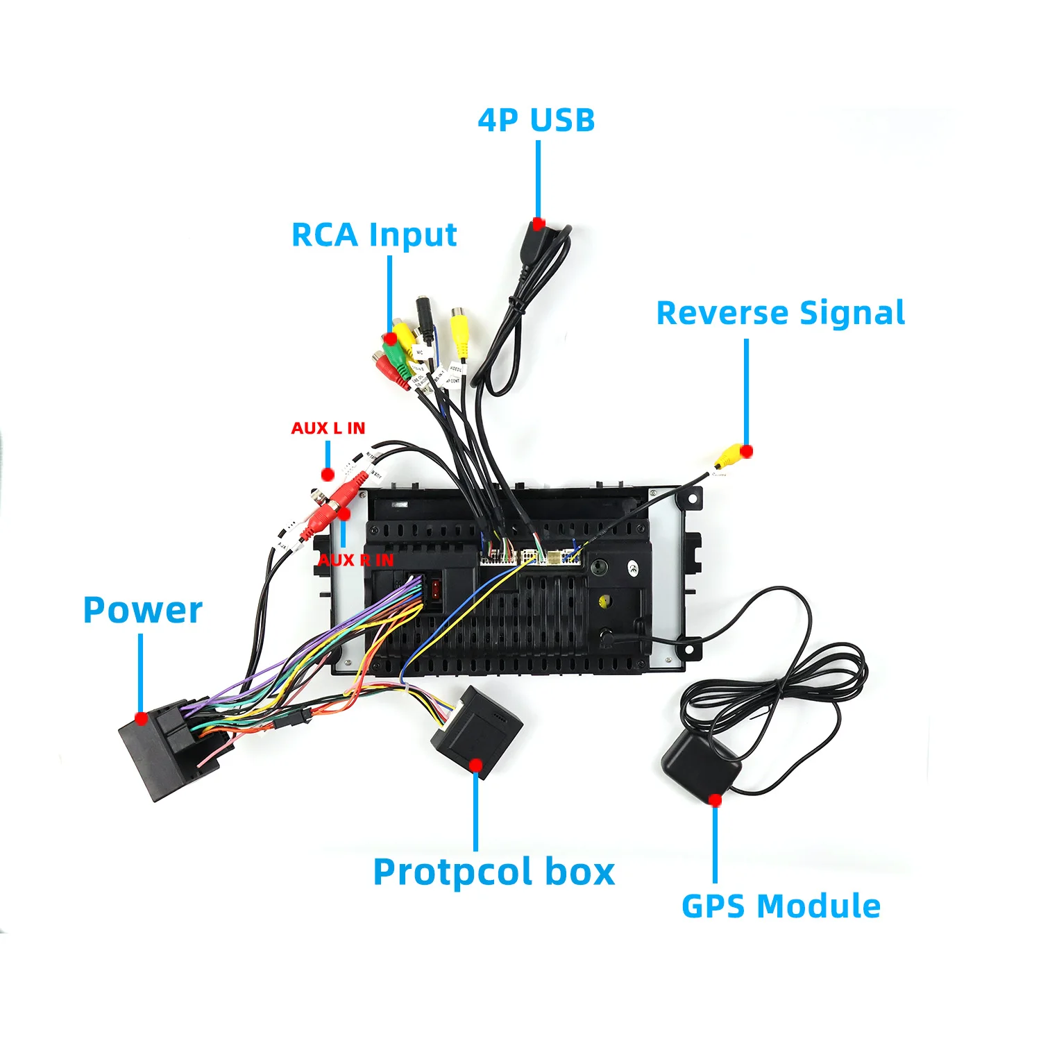 Фото 7-дюймовая автомобильная магнитола Android Type-C для Ford Focus 2005-2013 с беспроводным CarPlay, Android Auto, GPS-навигацией, Bluetooth и управлением с руля №4
