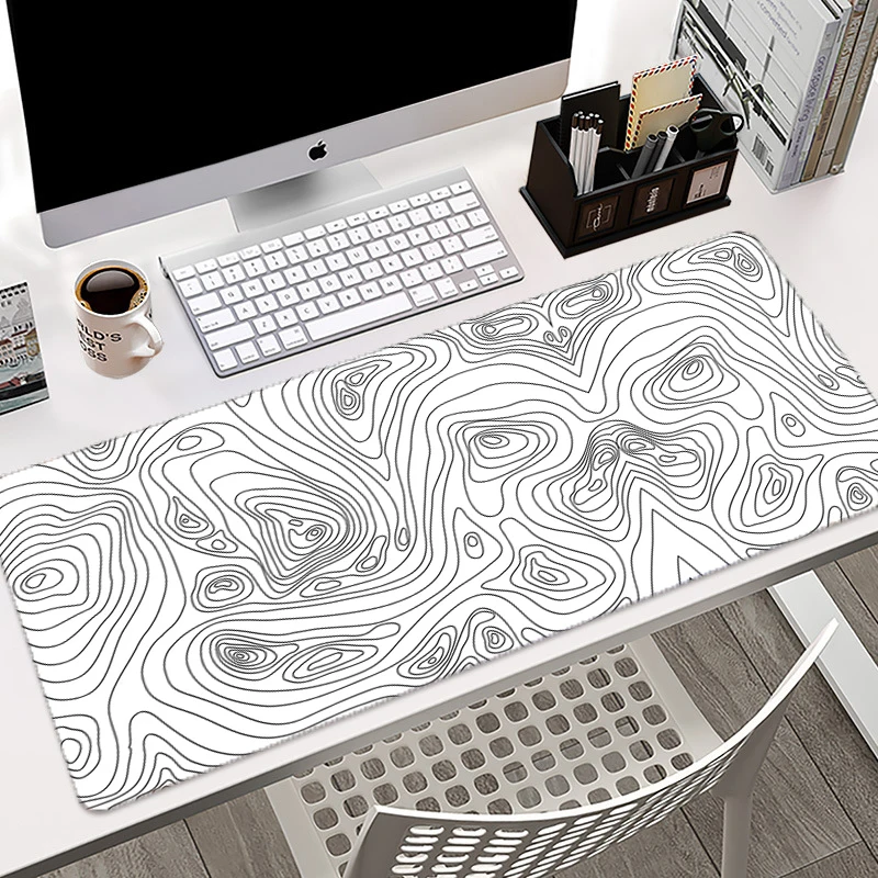 

Mousepad DIY White Black Desk Protector Pad on The Table Pads Computer Mat Xxl Mouse Pad Extended Pad Deskmat Office Carpet