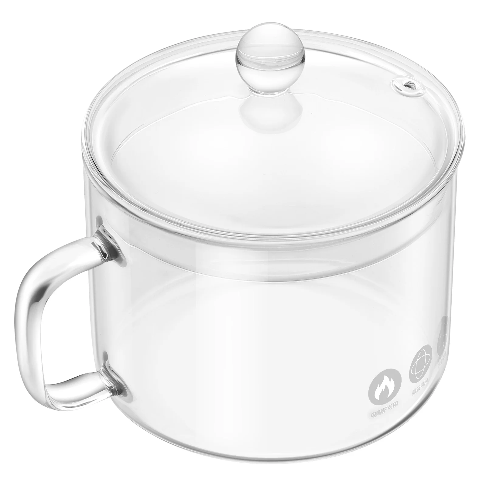 

Household Stewpot Braising Pan Lid Clear Glass Pot Clear Cookware Direct Cooking Pot Handled Stewpot Frying Pan