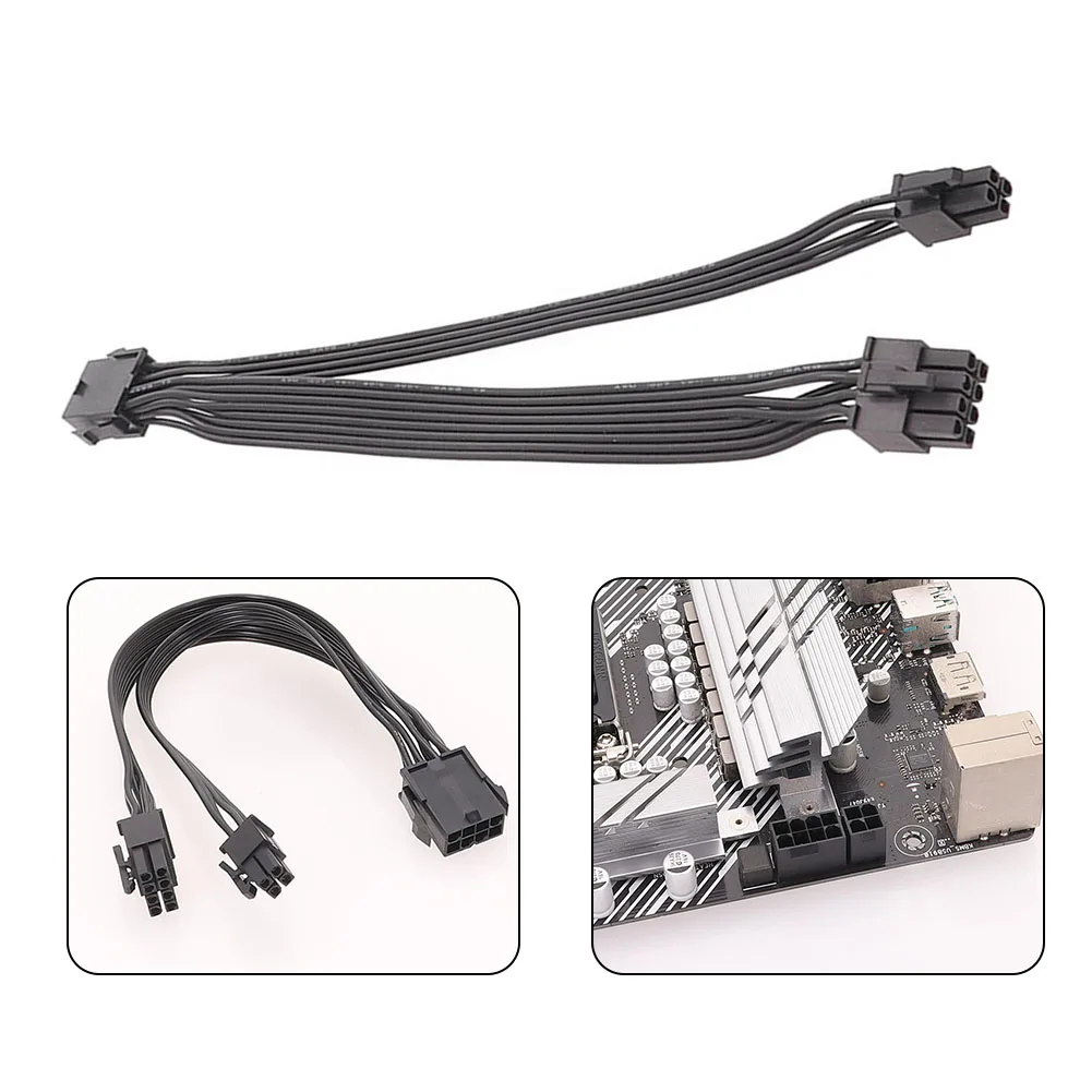 

25 Cm CPU 8pin Female To CPU 8 P M + ATX 4 P Male Extension Cable 8 Female To 8+4 Male 18AWG Tinned Copper Cables