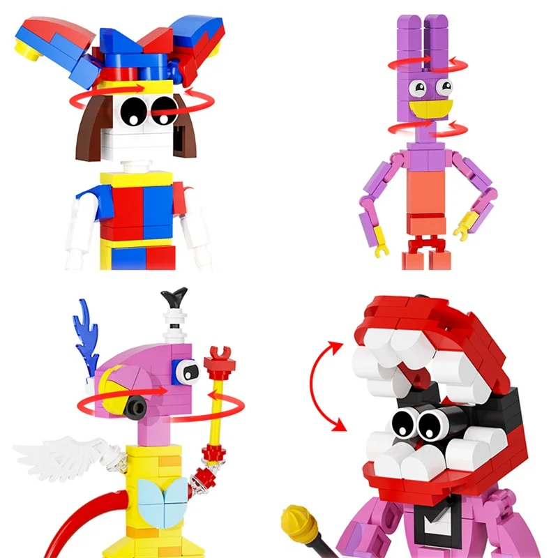 MOC удивительные цифровые цирковые кирпичи модель фигурка клоун Pomni мультфильм