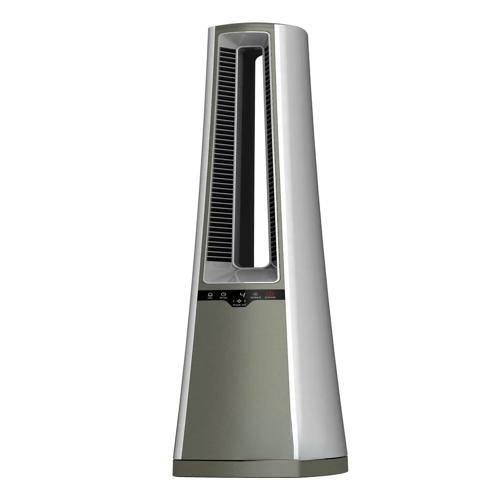 

Oscillating Bladeless Floor Fan with Remote , AC615, Gray Camping Handheld fan Portable neck fan Desk fan Ventilador portatil r