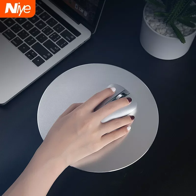 

2022New Aluminum Mouse Pad Mat Hard Smooth Magic Thin Mousead Double Side Waterproof Fast and Accurate Control for Office Home