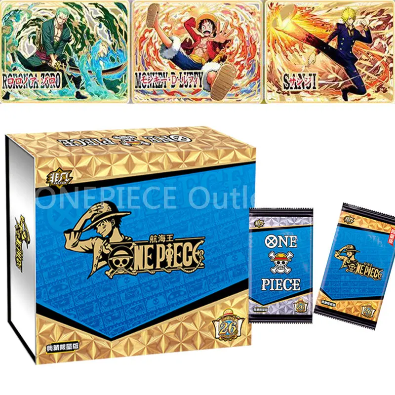 

New Original One Piece Collection Cards 26th Anniversary Luffy Zoro Anime Figure SSP SSR Limited Deluxe Collectible Edition Card