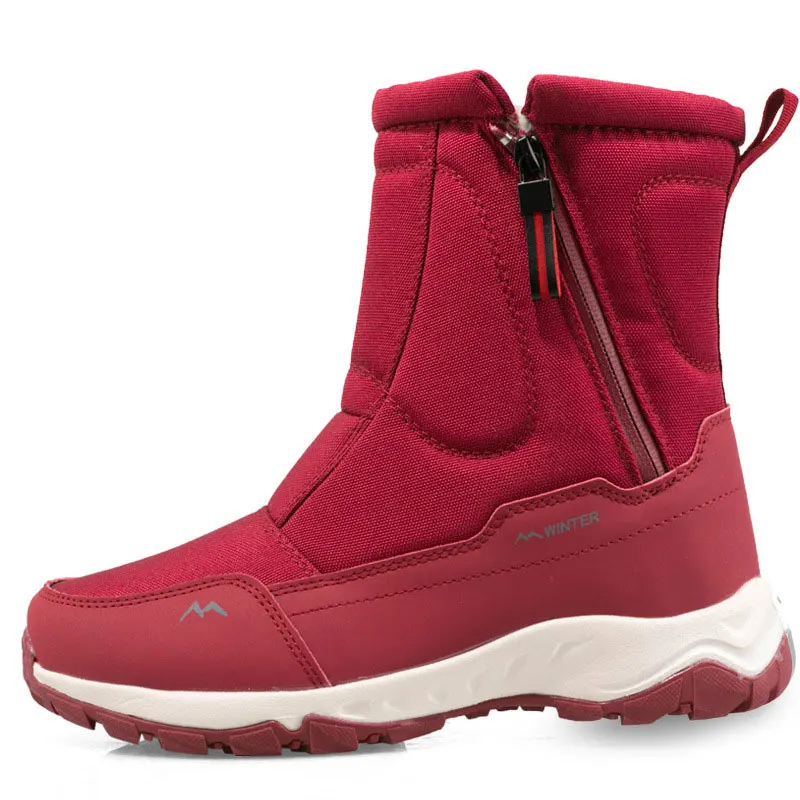 

Женские зимние ботинки больших размеров 36-46, водонепроницаемые ботинки на платформе для снега, женская обувь, теплые плюшевые ботильоны, же...