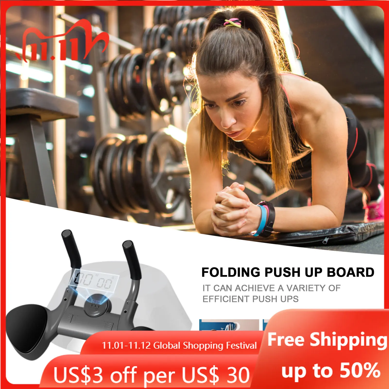 

Multi-Function Plank Trainer Portable Abdominal Core Exerciser Lightweight Work Out Equipment For Balance And Core Trainer