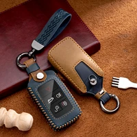 crazy horse leather car key cover case for landrover