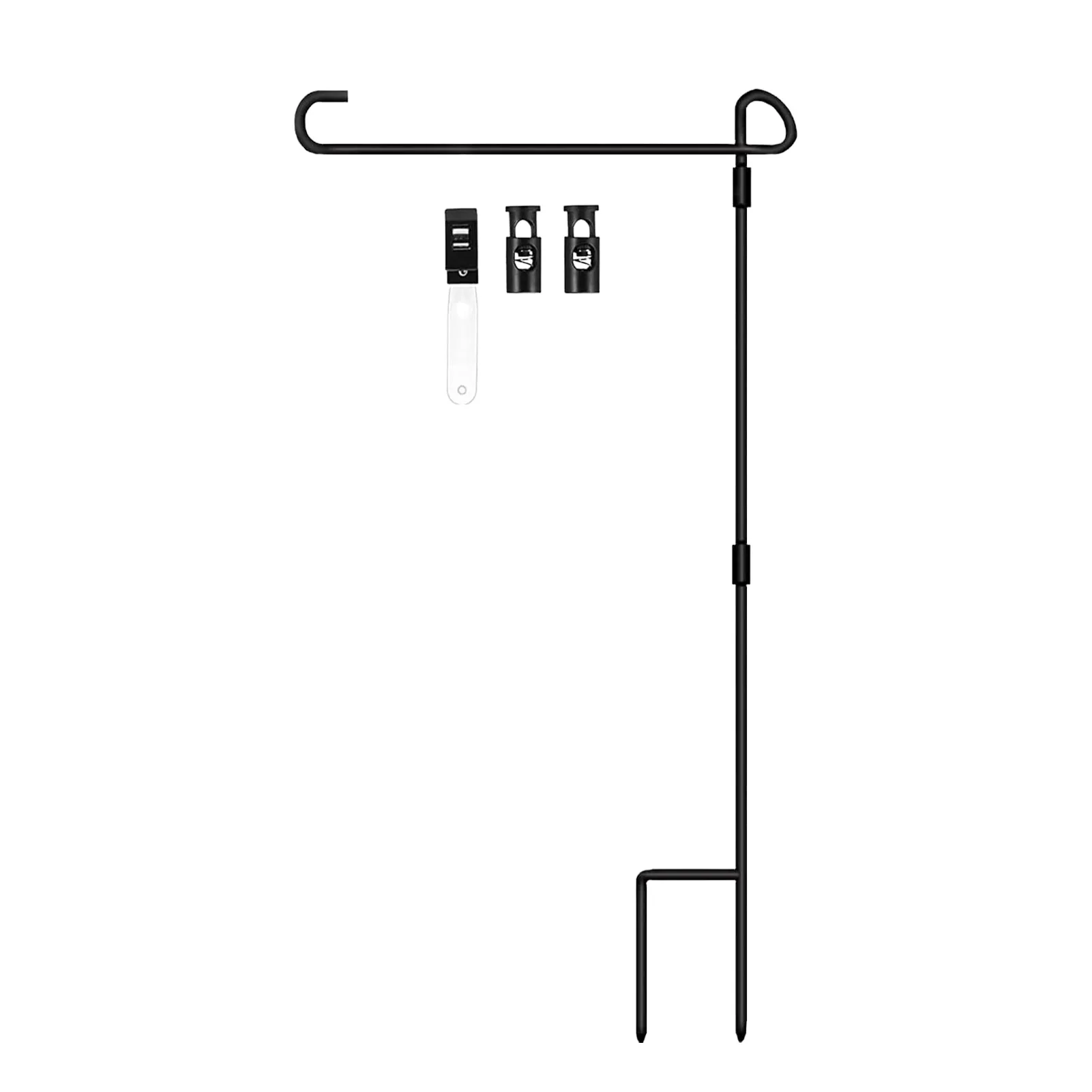 

Держатель для садового флага, подставка для садового флага с порошковым покрытием, устойчивая к погодным условиям, для уличных украшений и ...