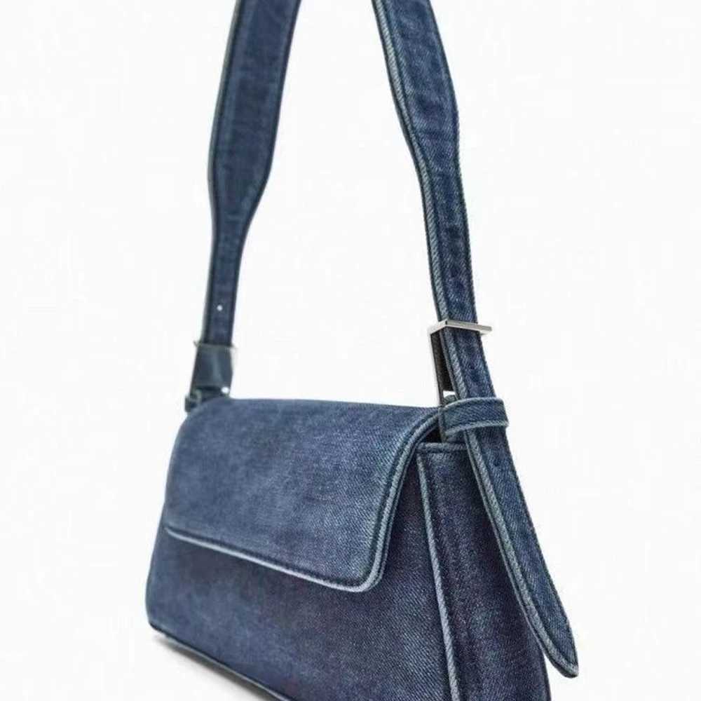 Fashion Denim Shoulder Bag Canvas Luxury Designer Handbags Cover Armpit Bags for Women Brands Phone Purses Female Tote Clutch