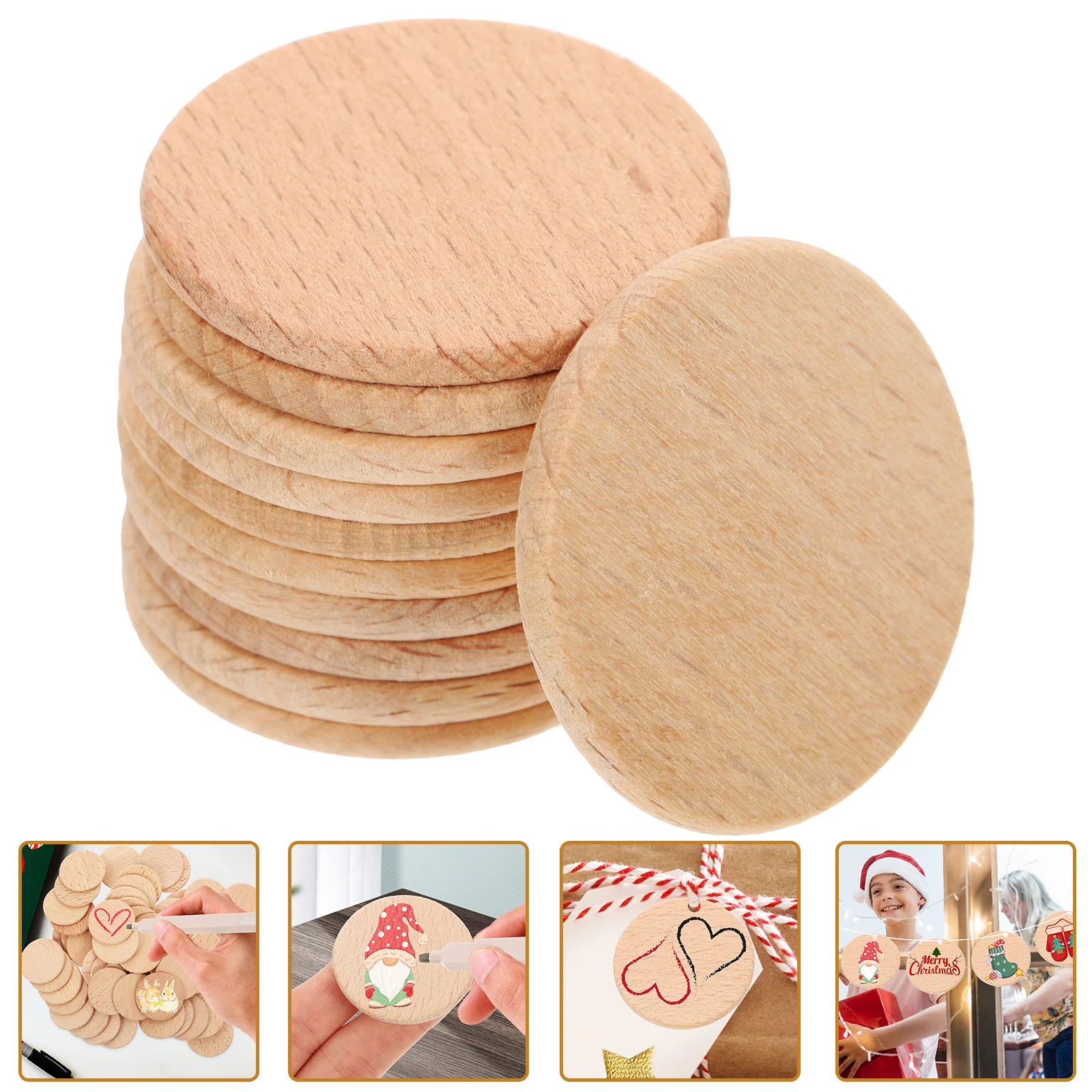 

Wood Slices Wooden Blank Discs Diy Unfinished Round Crafts Tag Tags Cutouts Cutout Rounds Piecesnatural Christmas Calendar Slice