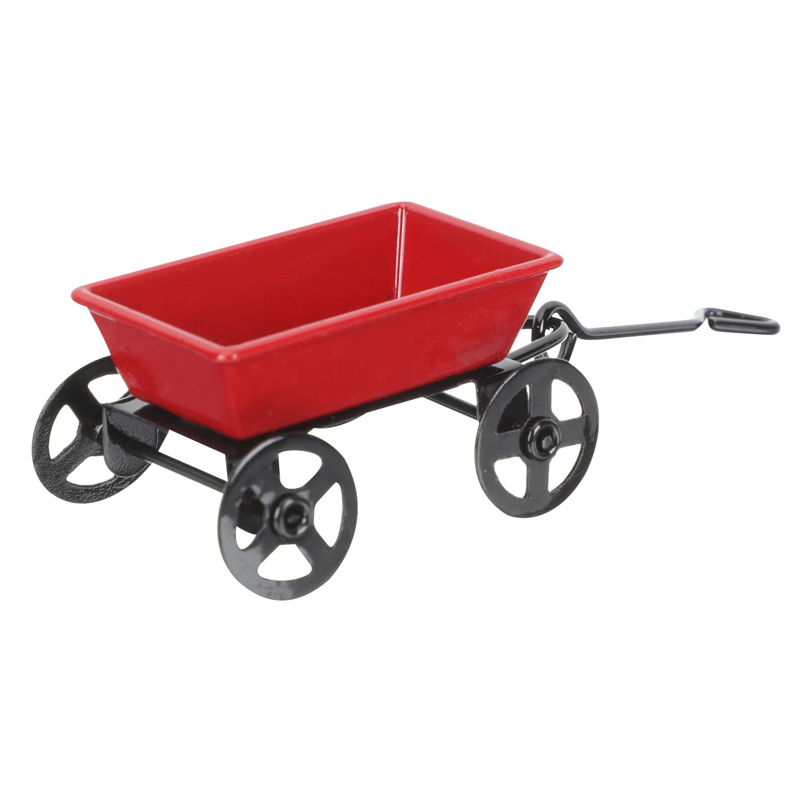 

Metal Model Miniature Tools Outdoor Furnitures Mini Cart Model Train Toys Micro Landscape Props Accessories Mini Iron Trailer