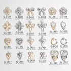 Японский 3D металлический циркон для дизайна ногтей украшения для ногтей Золотой Серебряный бант Цветок Сердце Хрустальные Подвески для маникюра драгоценные камни стразы