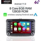 720P IPS Carplay DSP LTE автомобильный DVD плеер Android 11,0 8Core 8G + 128G RDS радио GPS карта Wifi для VW POLO PASSAT Tiguan 2004-2012