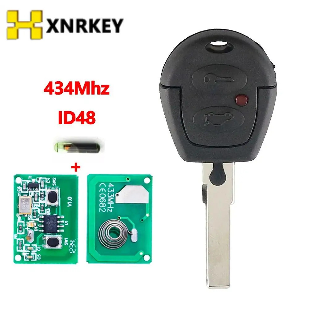 

XNRKEY 1M0 959 753E,3B0 959 753L, 6Y0 959 753E 433MHz ID48 Chip 2 Buttons Remote Key Fob for Volkswagen VW Skoda