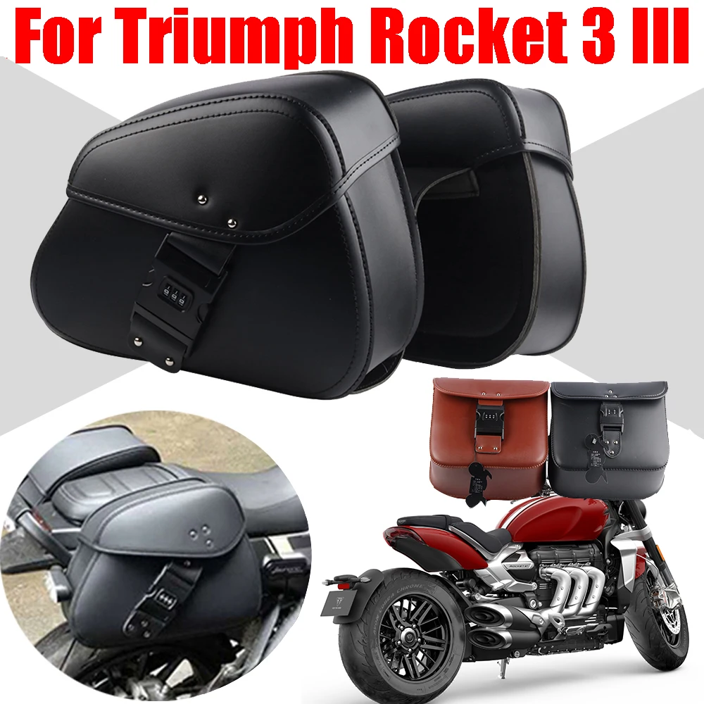 

For Triumph Rocket III 3 GT R TFC 3GT Saddle Bag Motorcycle Accessories Luggage Side Bag Rear Seat Bag Tool Bag Storage Bags