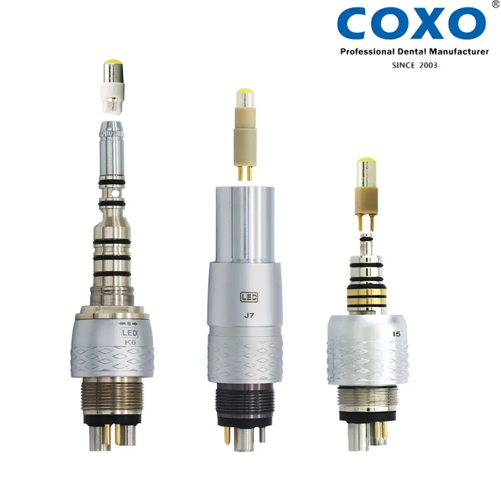 COXO Dental LED Coupling fit KaVo NSK W&H High Speed Turbine Handpiece 6Hole