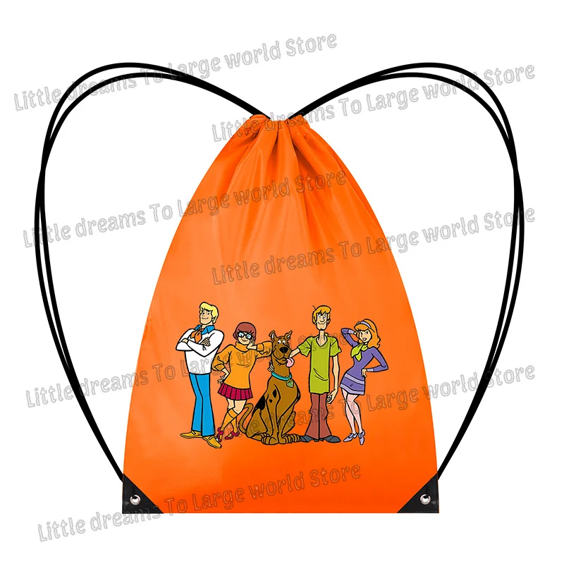 Сумка для хранения на шнурке Scooby Doo, крутой рюкзак с карманами в виде мультяшной собаки, полиэстер, милый аниме-принт, легкие дорожные сумки-органайзеры (art.: 3920dcace79ee) - 3920dcace79ee