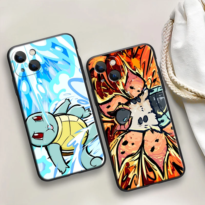 Милый мультяшный чехол с покемоном для iPhone 11 13 Pro Max Mini 12 X XR XS MAX SE2020 8 7 6 6S Plus