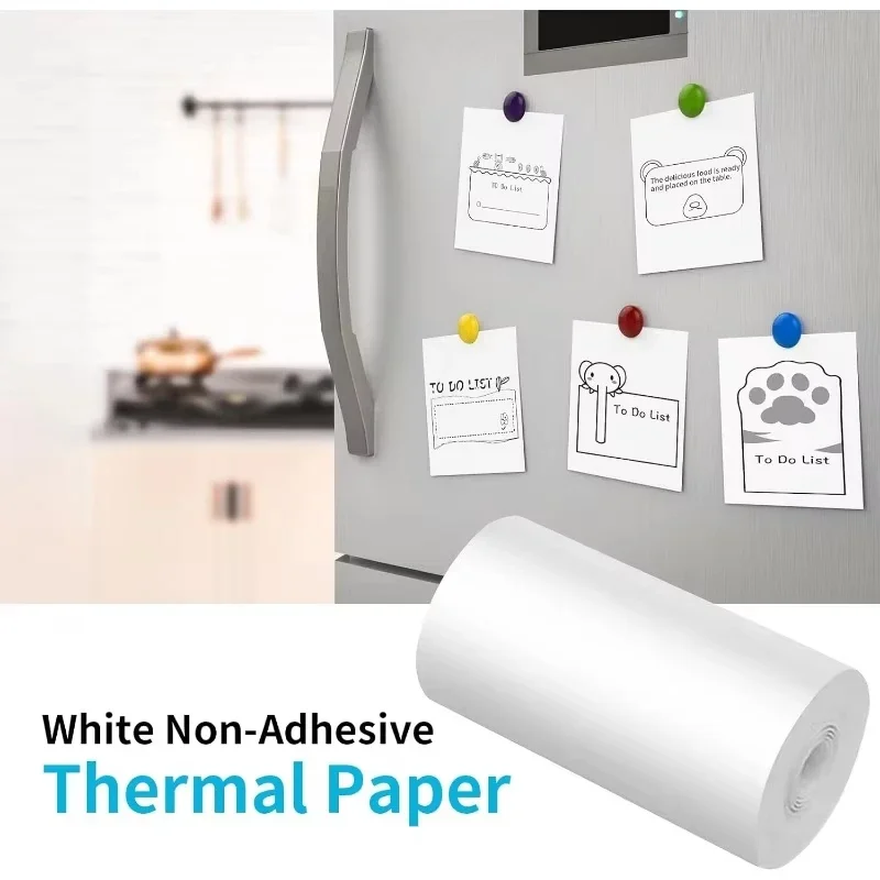 10 рулонов мини-бумаги для принтера бумага наклеек термопринтера 57X25 мм фото