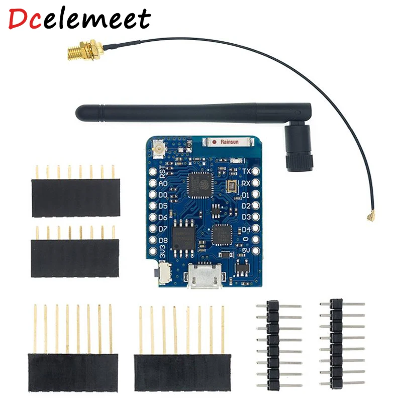 

WEMOS D1 Mini Pro 4M/16M Bytes External Antenna Connector NodeMCU Based ESP-8266EX ESP8266 CP2102 WIFI Development Board Micro