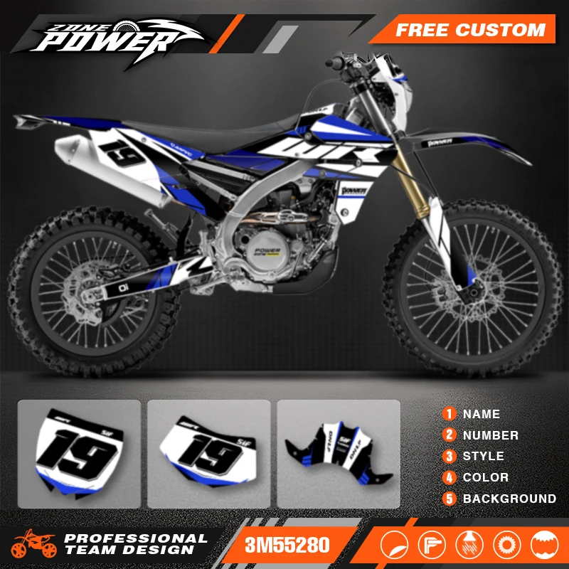 Powerzone для Yamaha WRF450 2016 2017 2018 YZF450X 2015 пользовательские фоны графические наклейки