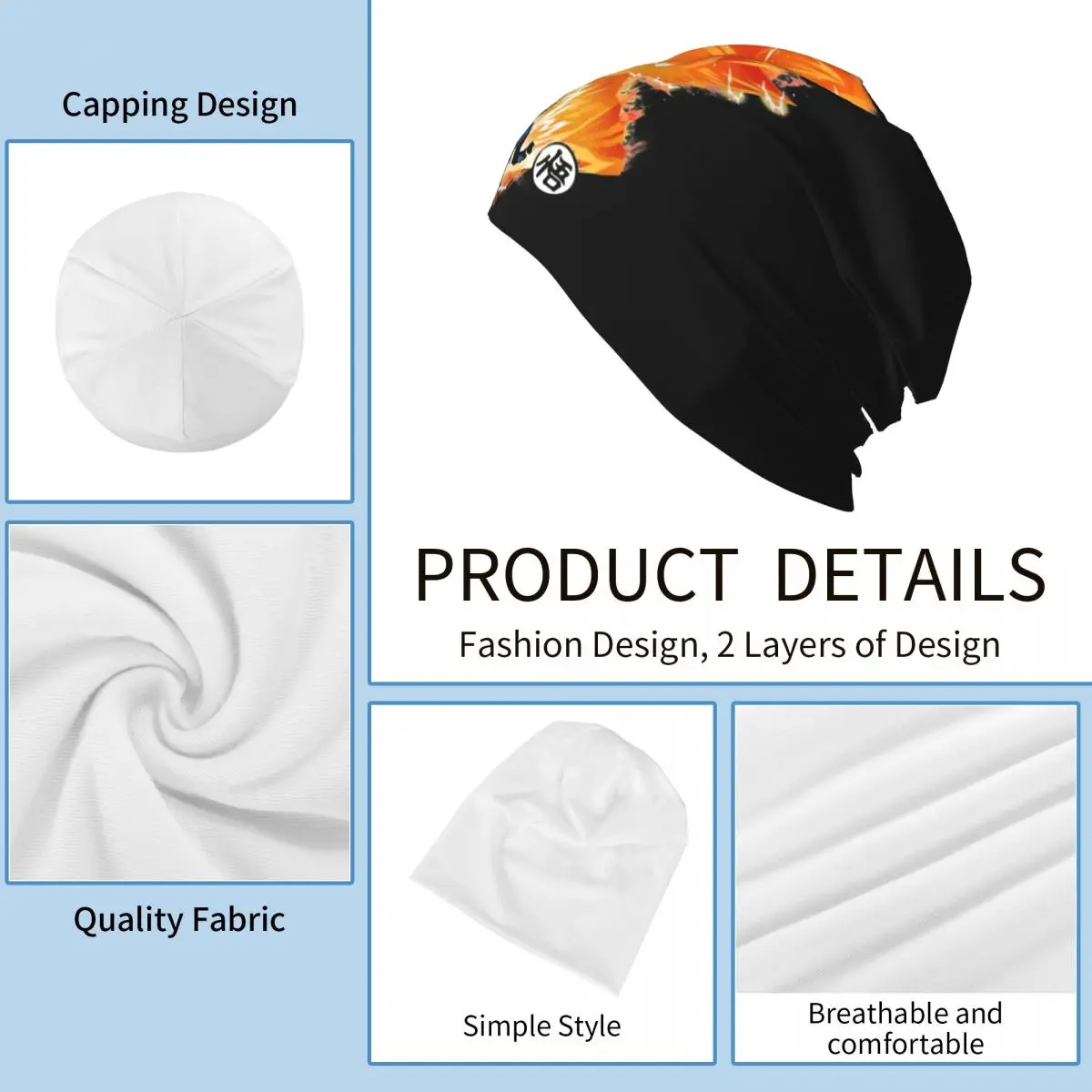 Классическая шапка-бини Angry Super Saiyan Skullies Dragon Ball в стиле хип-хоп уличная кепка