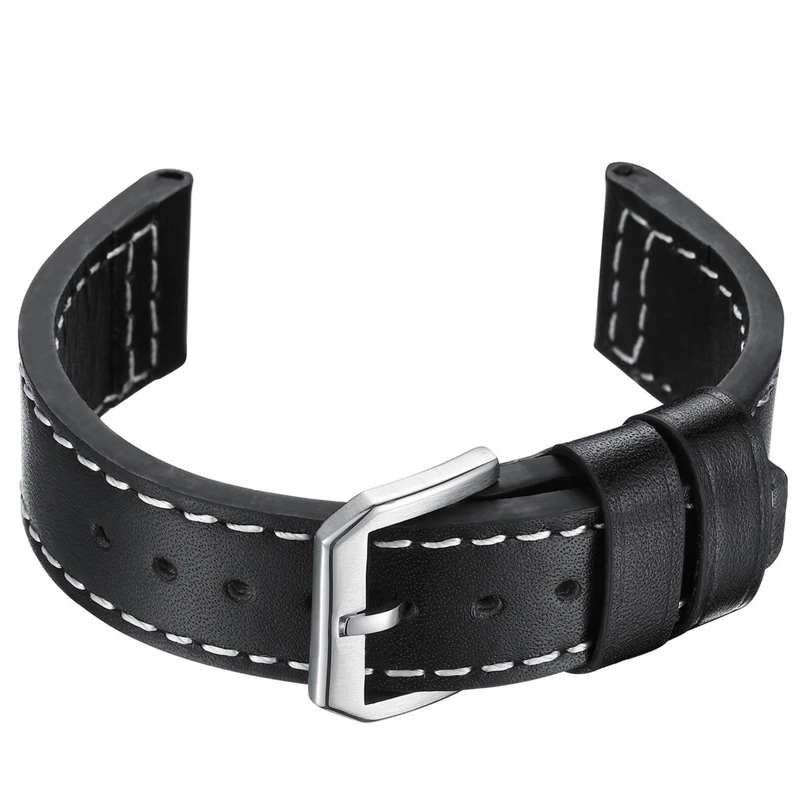 classic Soft Leather Watchbands Men Replacementment Business Watch Straps 20mm  Casual Watch Band Universal watch Accessories