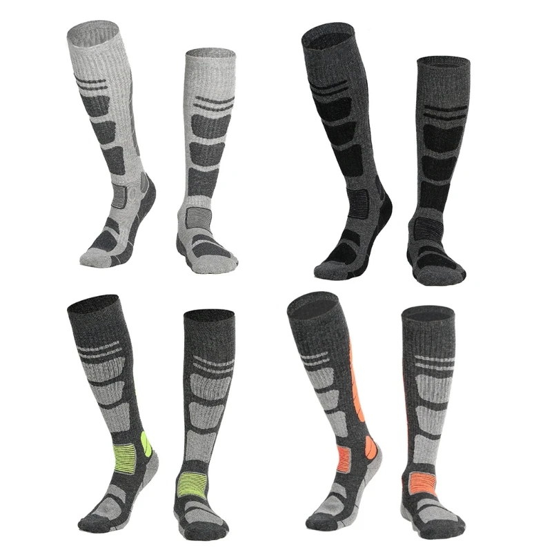 

2Pcs Compression Snowboard Socks, Knee High Thick Thermal Socks for Cold Weather
