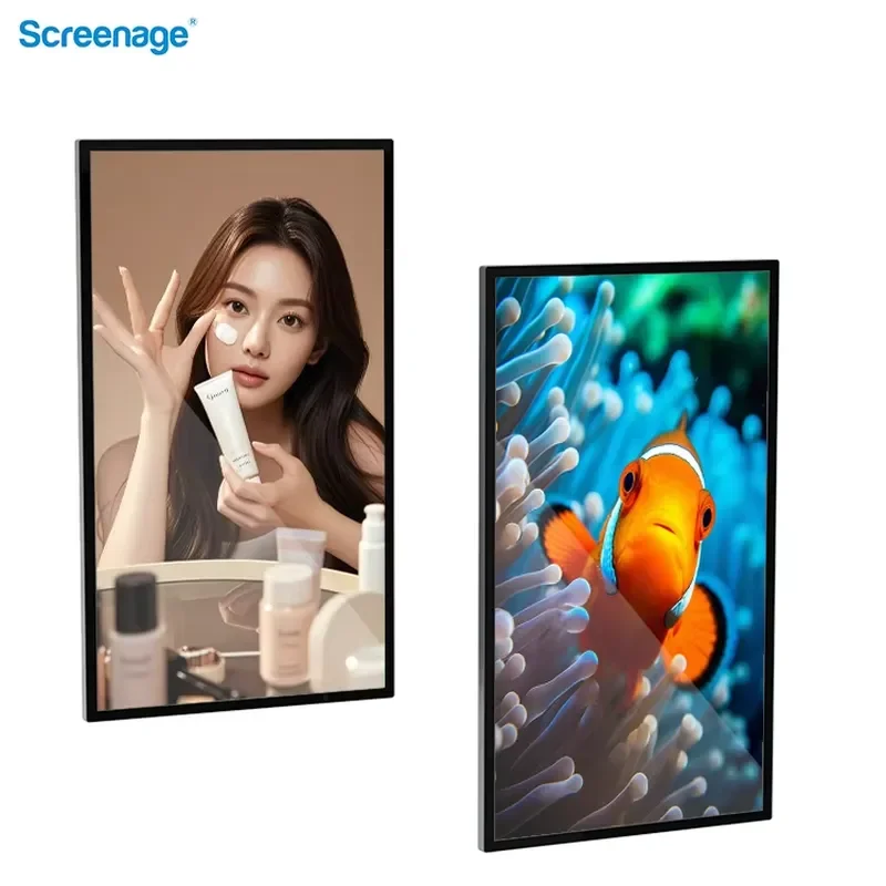 Фото 55-дюймовый 4K настенный цифровой рекламный дисплей на Android с ЖК-экраном №2