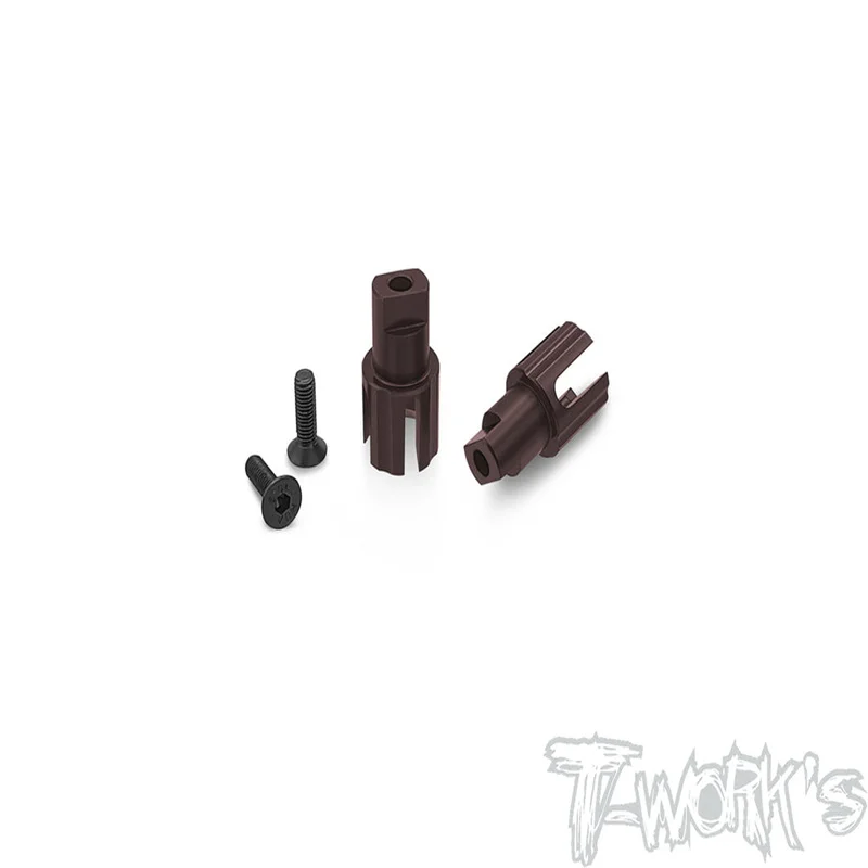 Original T works TE-197-S TWIN Trough Spring Steel Solid Driveshaft Adapters ( For Serpent X20'23 ) ** Only professional Rc part