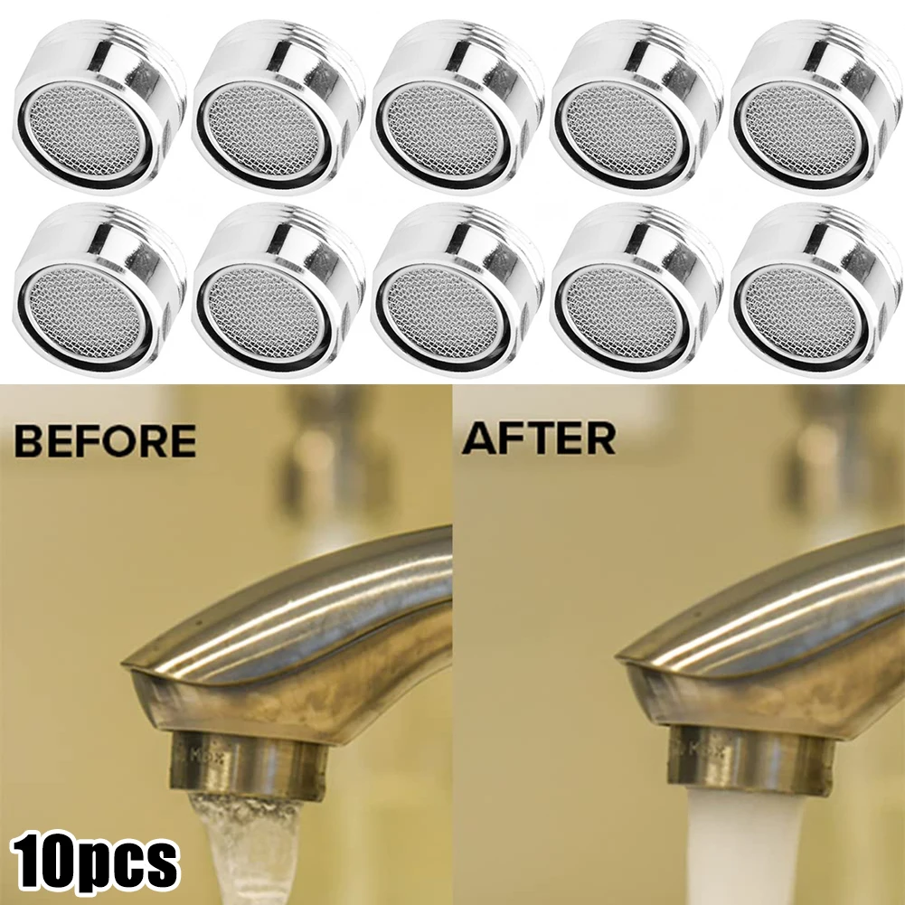 

10pcs M24 Faucet Aerator Brass +stainless Steel Male Spout Threaded Water Saving Tap Aerator 2-layer ABS Porous Filter