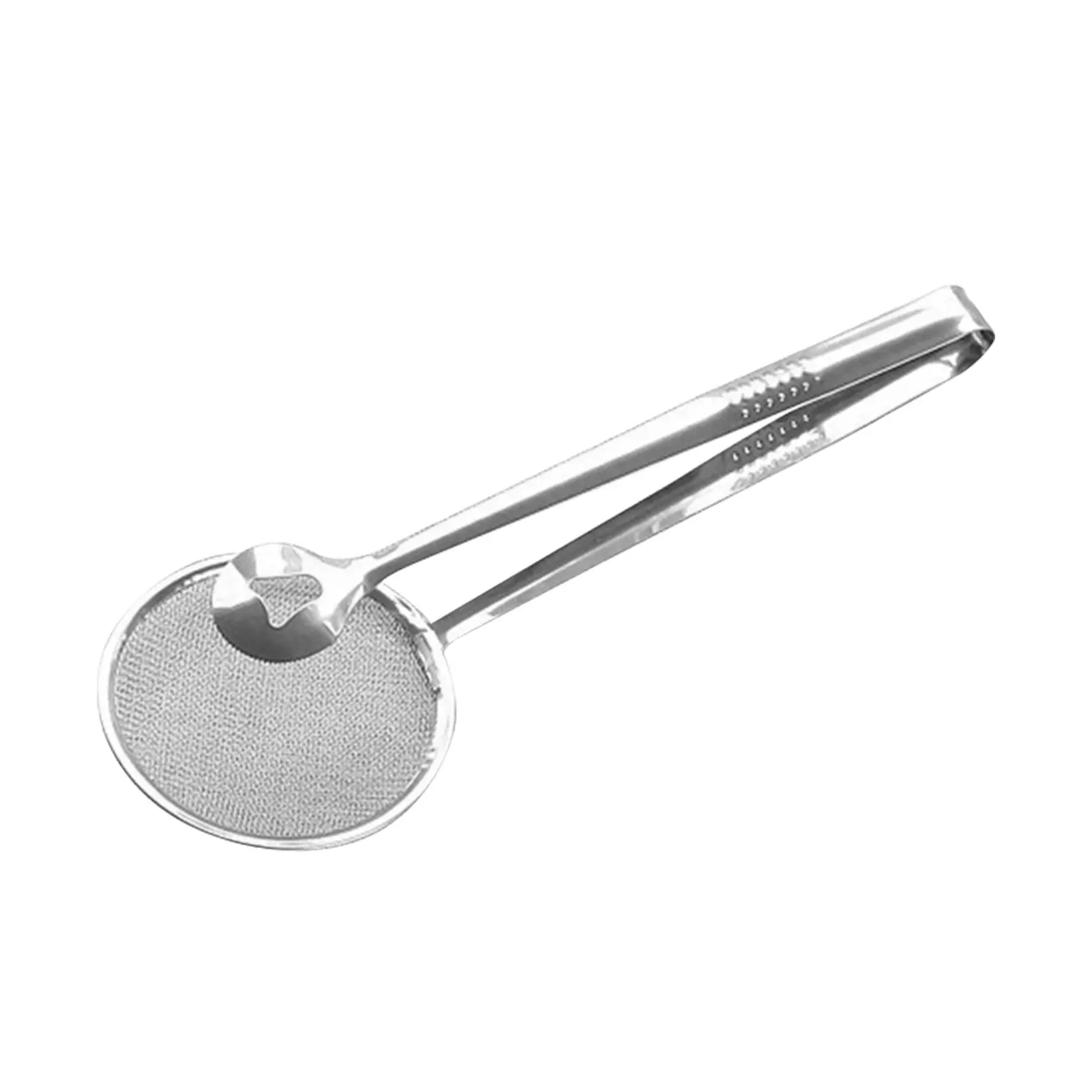 

2 In 1 Restaurant Filter Spoon Oil Strainer Cooking Tool Stainless Steel Fast Easy Clean Fine Mesh Frying Food Tong Durable