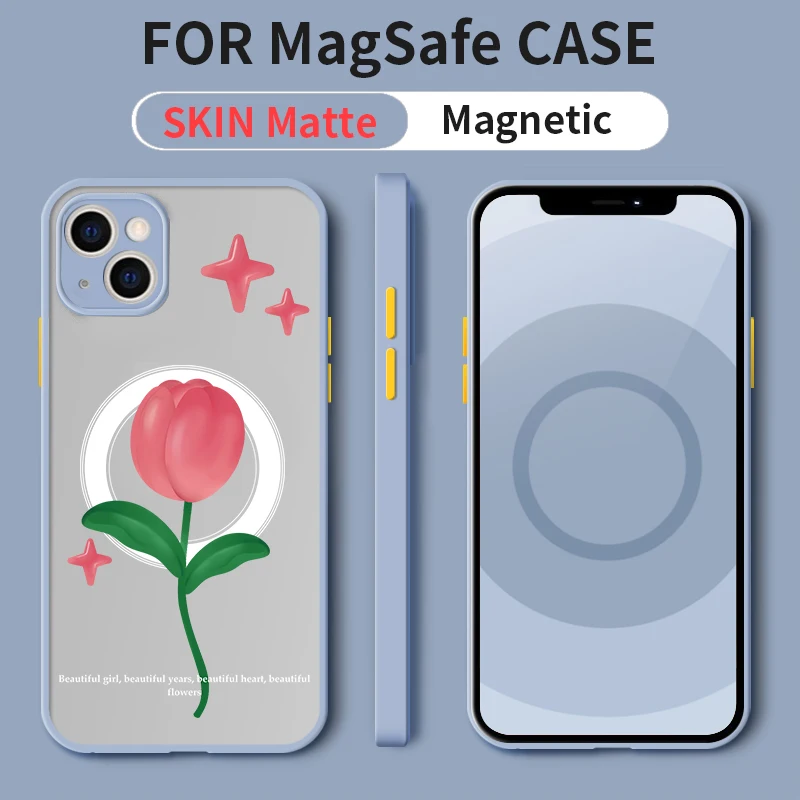 

Luxury Plating Clear Magnetic For Magsafe Wireless Charge Case Foriphone 12 pro max case 13 14 11 Pro Max X XR XS 8 Plus Shockp
