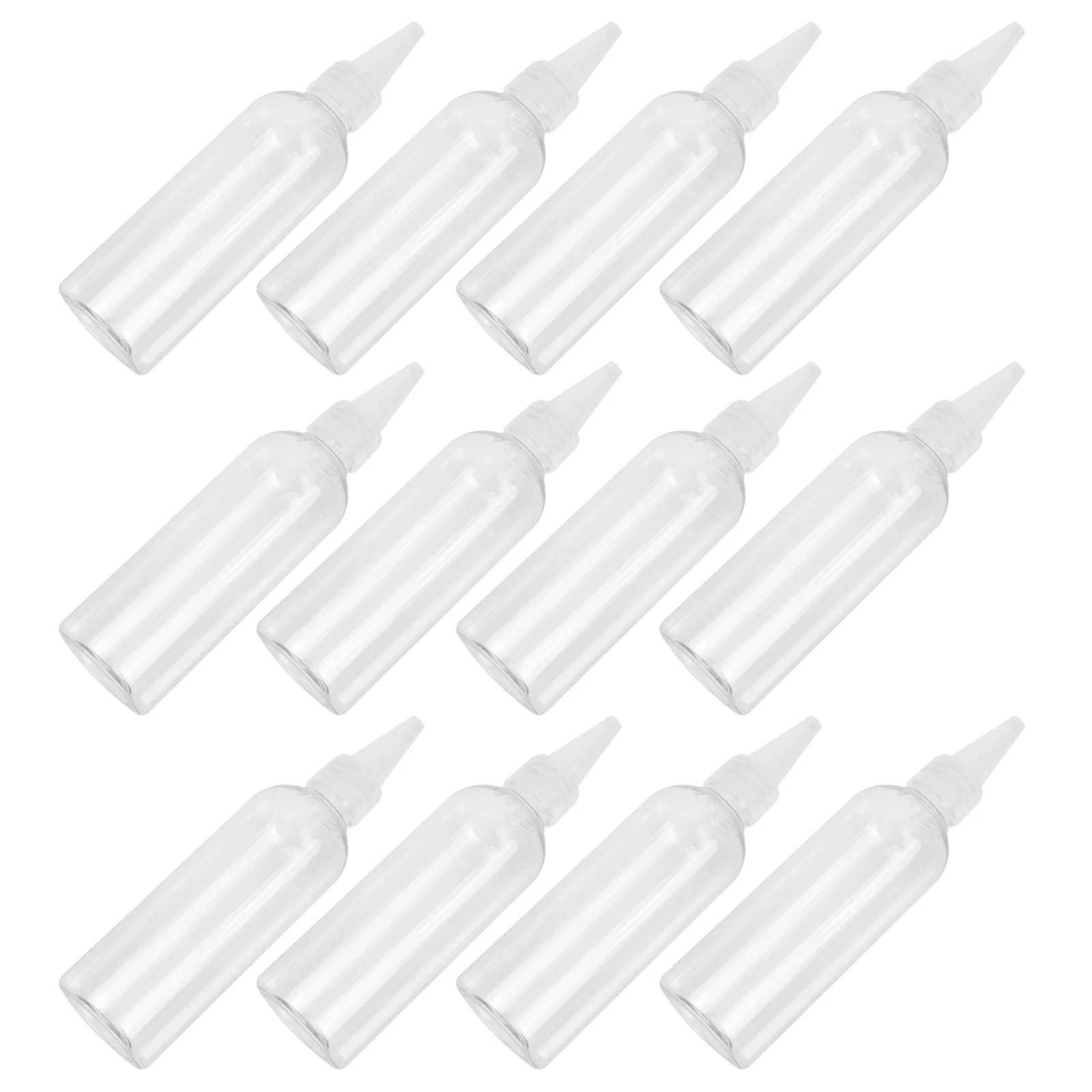 30pcs Squeeze Bottles Cosmetics 100ml Pointed Mouth Bottles Hair Color Bottle Dispenser Applicator Bottle