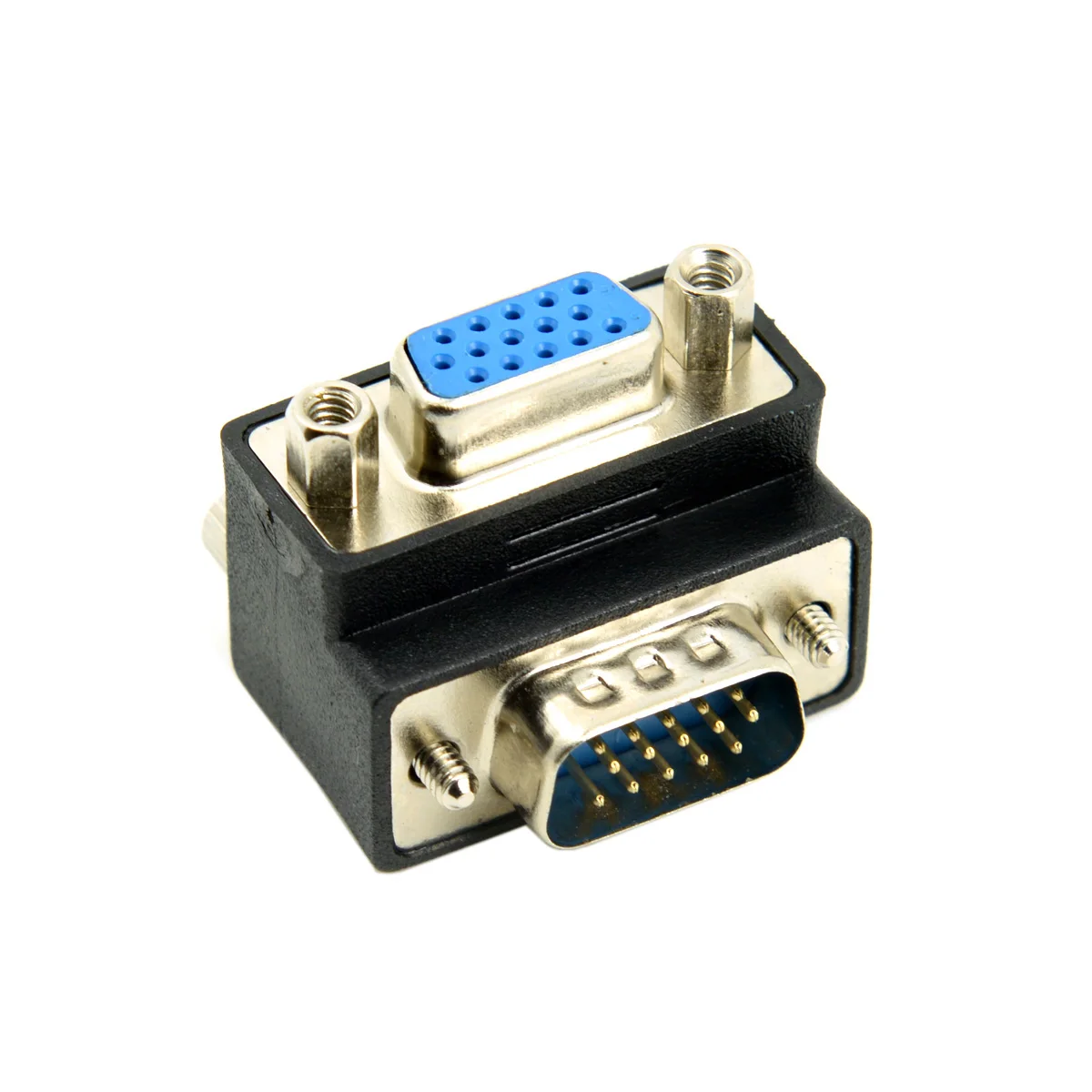 

270 Degree Right Angled VGA SVGA 15pin Male To Female extension Adapter