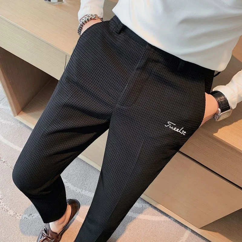 

Men's Embroidery LOGO Golf Pants Golf Clothing 2023 Autumn Horse Men Elastic Fashion Casual Trousers Men Golf Wear Golf Pants