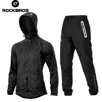 rockbros spring autumn mens raincoat nylon bike motorcycle cycling windbreaker bicycle clothing jacket sets windcoat pants suit