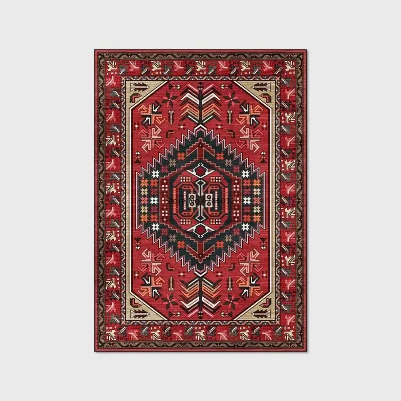 200x300 см модный ретро-перский геометрический этнический стиль красный ковер для