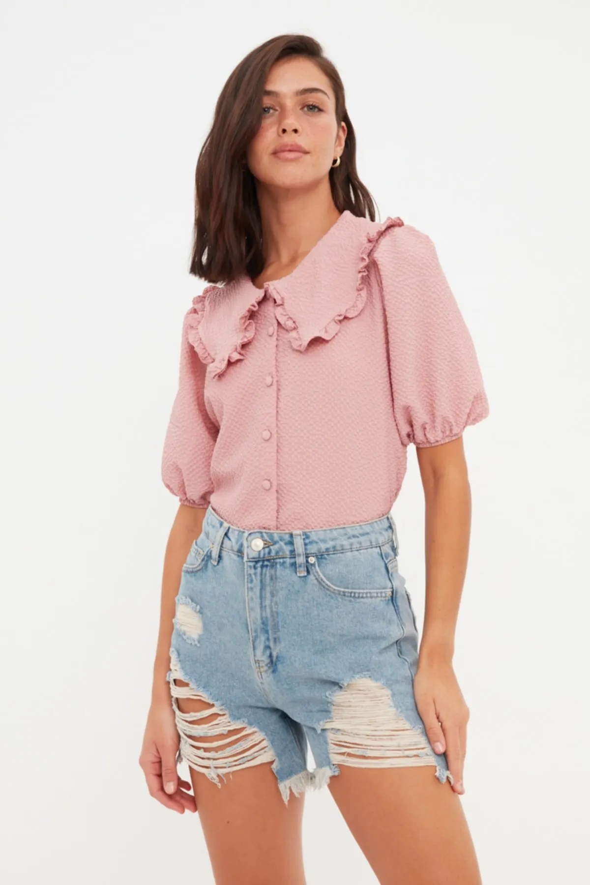 

Women's Shorts Light Blue Ripped Denim New Summer Fashion Bermuda Basic Short Pants Mini Trousers Short Pants