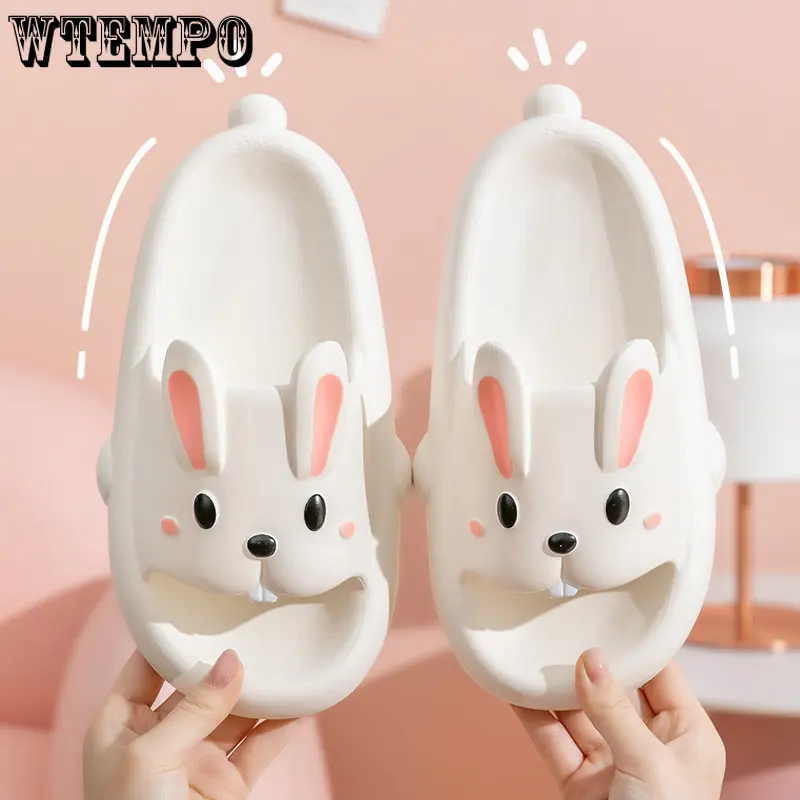 WTEMPO Cute Woman Slippers Non-slip Sandals Summer Slide Shoes EVA Outdoor Beach Soft Thick Platform Flip Flops Dropshipping