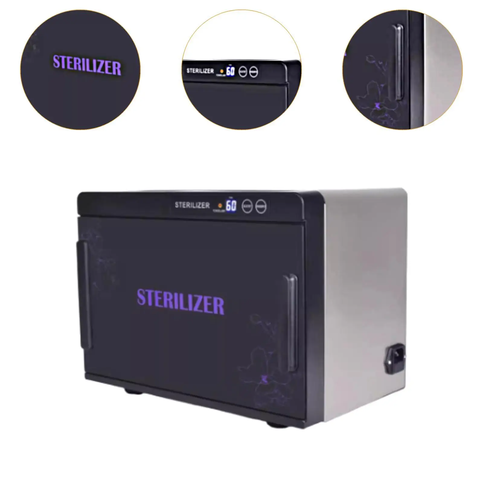 Шкаф для чистки инструментов ногтей Прочная коробка на 12 л косметических