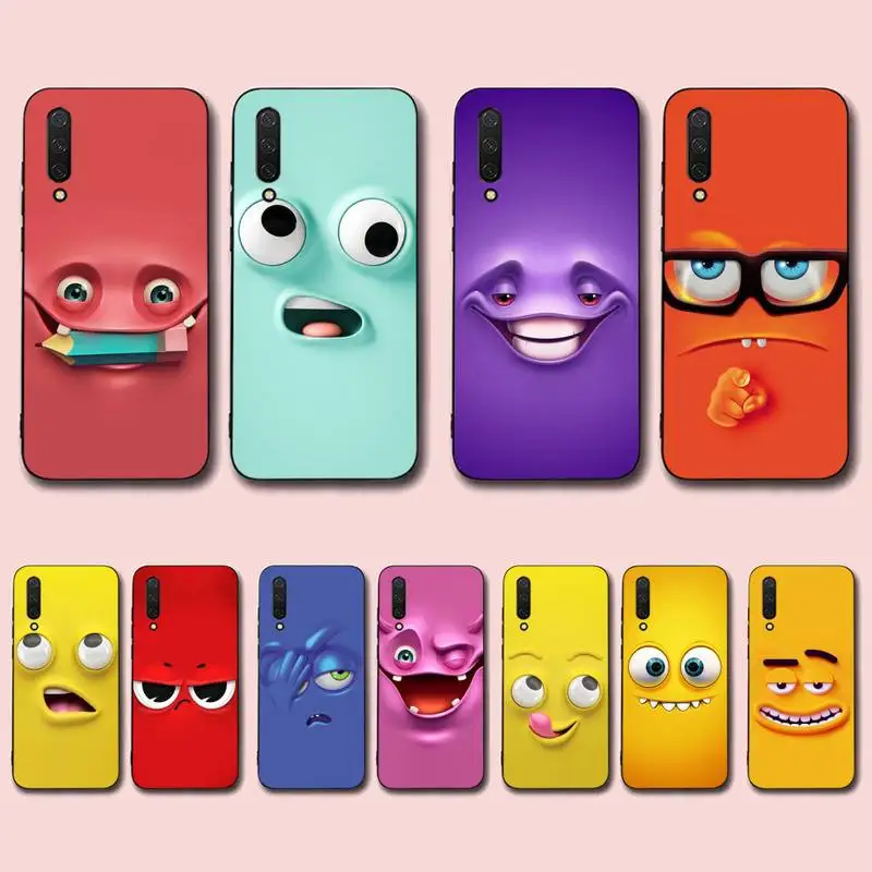 

3D Funny Face Phone Case for Xiaomi mi 5 6 8 9 10 lite pro SE Mix 2s 3 F1 Max2 3