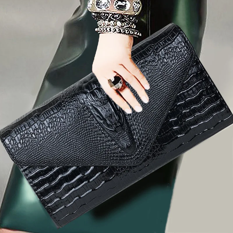 

Women's Bag 2022 New Women's Handbag Messenger Bag Crocodile Pattern Clutch Bag Envelope Package lady mom handbag vuiton